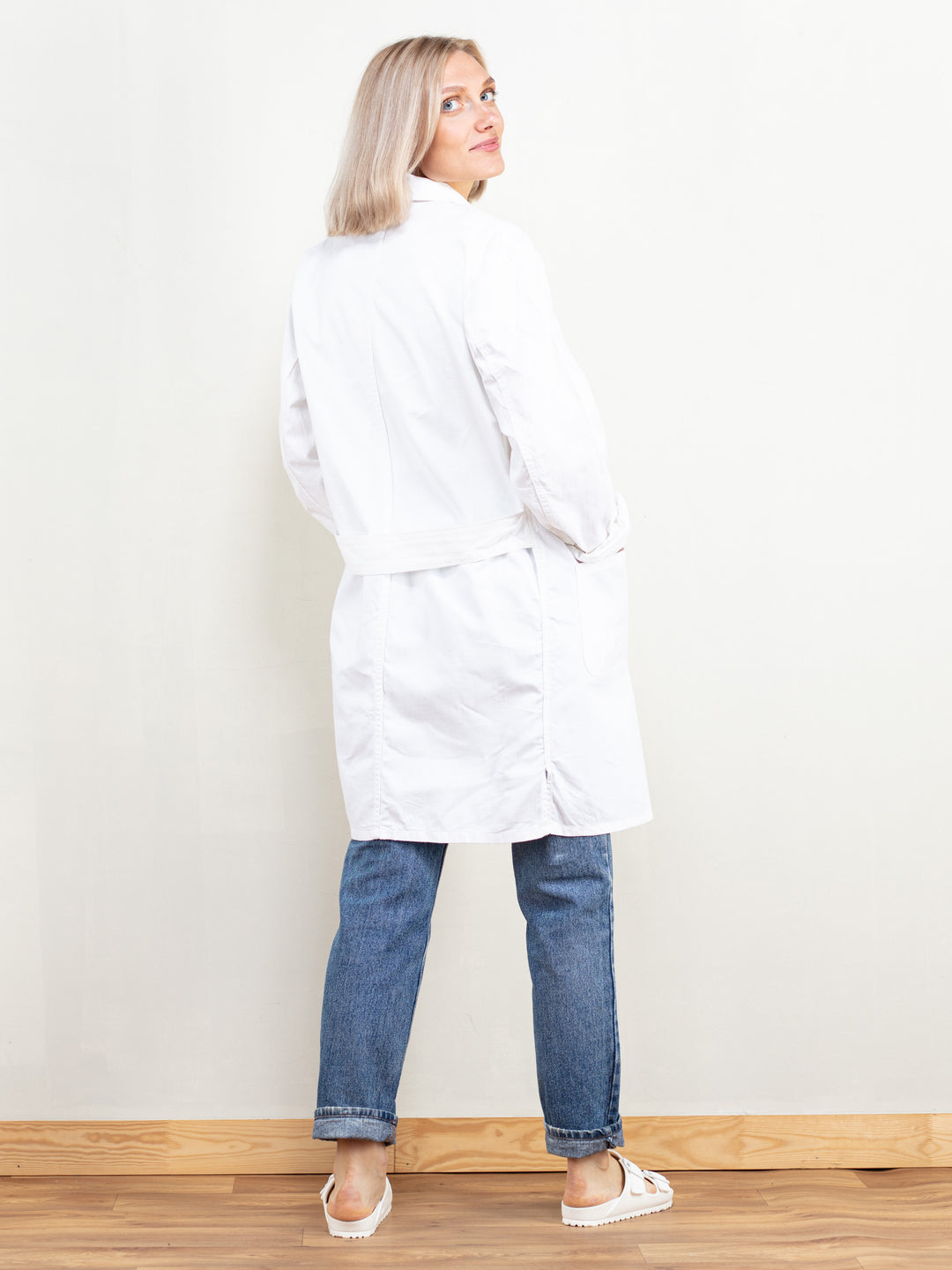 Vintage 70's Women White Chore Coat - NorthernGrip