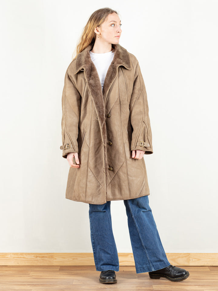 Vintage 70's Women Sheepskin Winter Coat - NorthernGrip