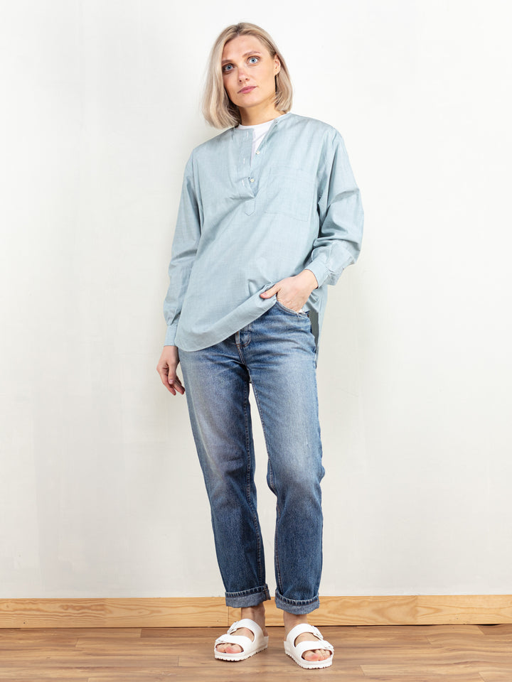 Vintage Women 90's Blue Light Shirt - NorthernGrip