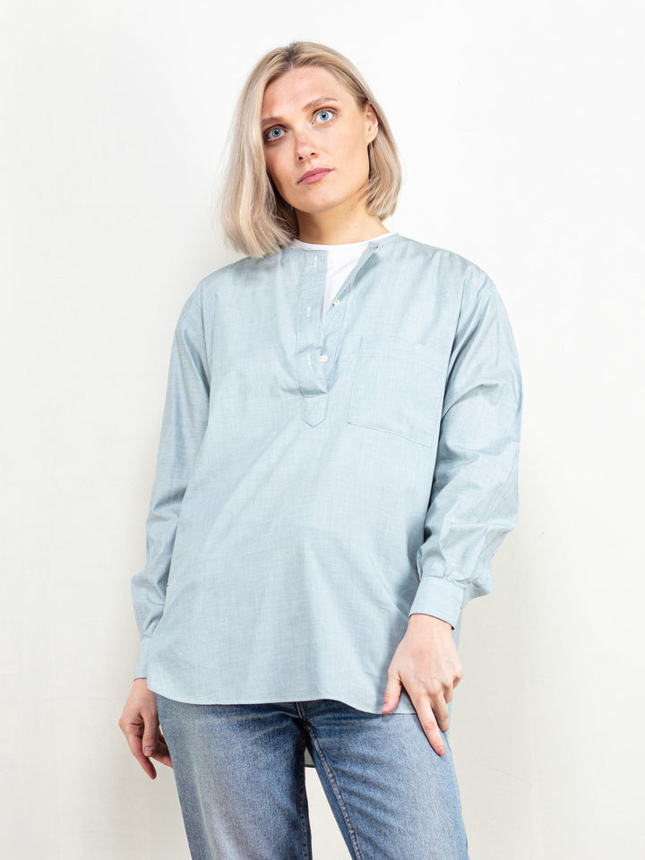 Vintage Women 90's Blue Light Shirt - NorthernGrip