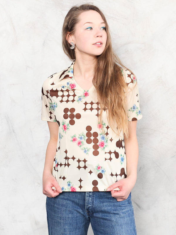 Vintage 70's Floral Women Top - NorthernGrip