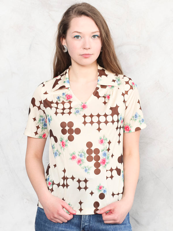 Vintage 70's Floral Women Top - NorthernGrip