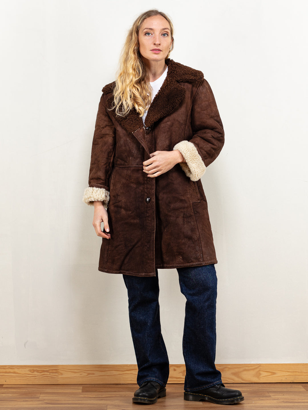 Vintage 70's Women Penny Lane Coat in Brown - NorthernGrip