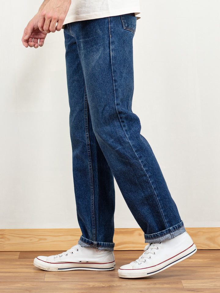 Vintage Men 90's Blue Denim Pants - NorthernGrip