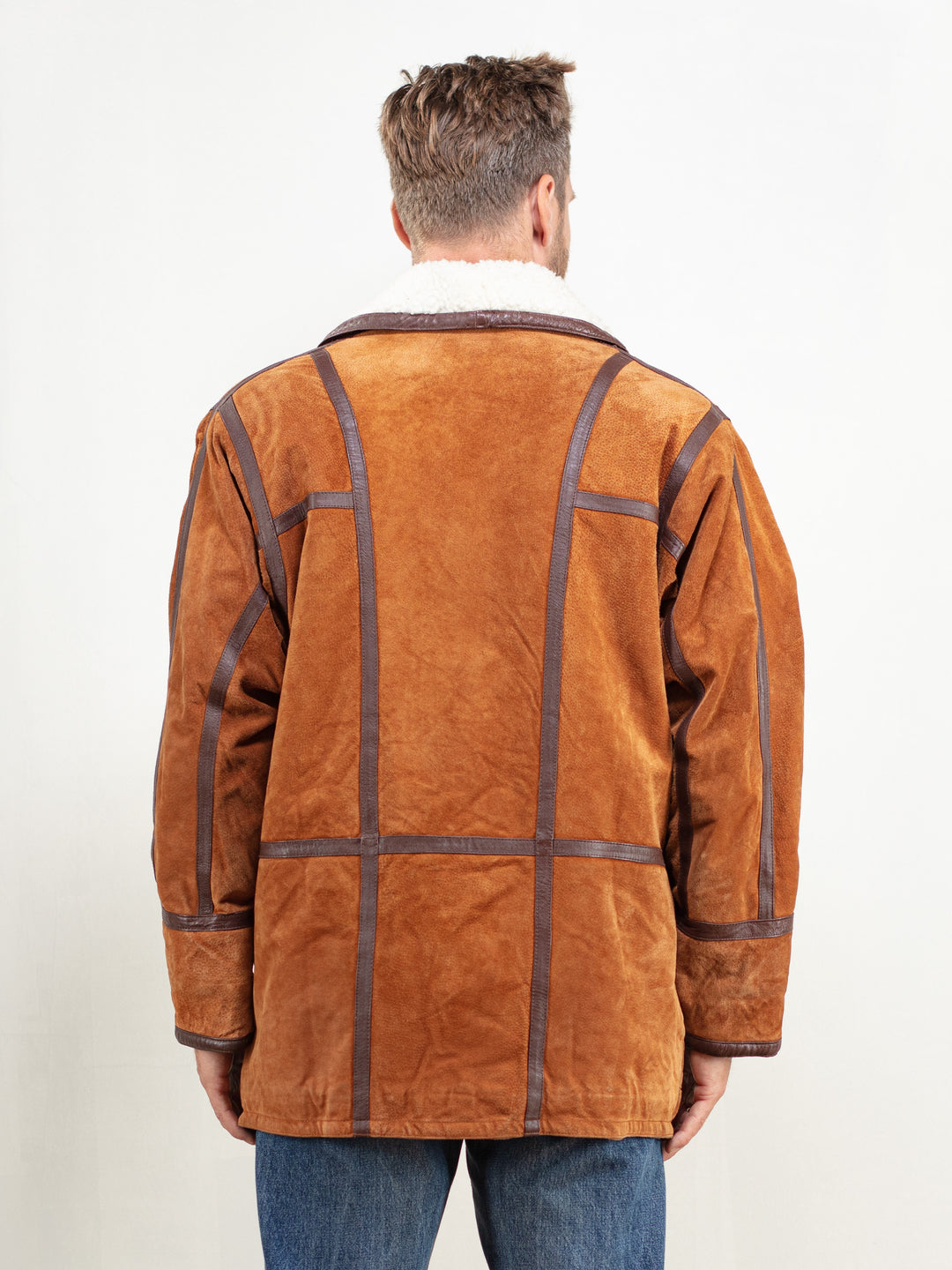 Vintage 90's Brown Men Sheepskin Coat - NorthernGrip