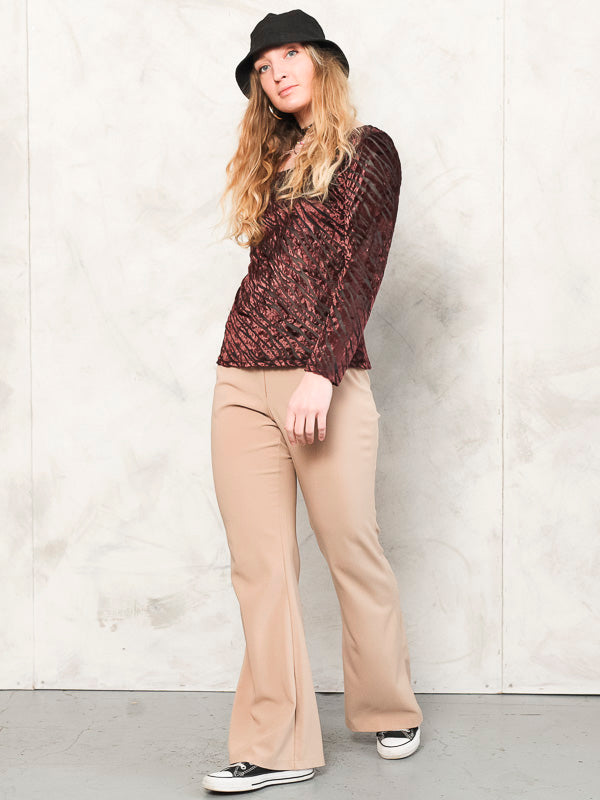 Vintage Y2K Velvet Women Top - NorthernGrip
