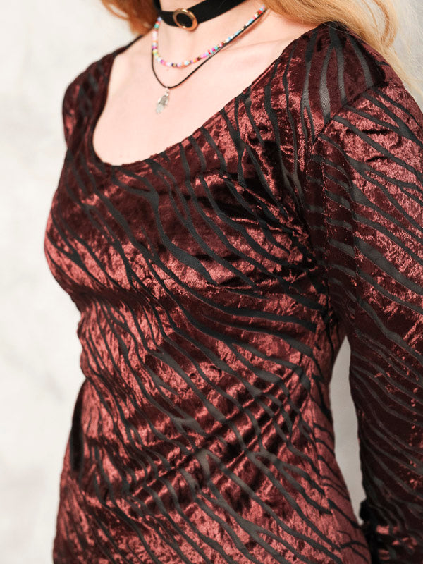 Vintage Y2K Velvet Women Top - NorthernGrip
